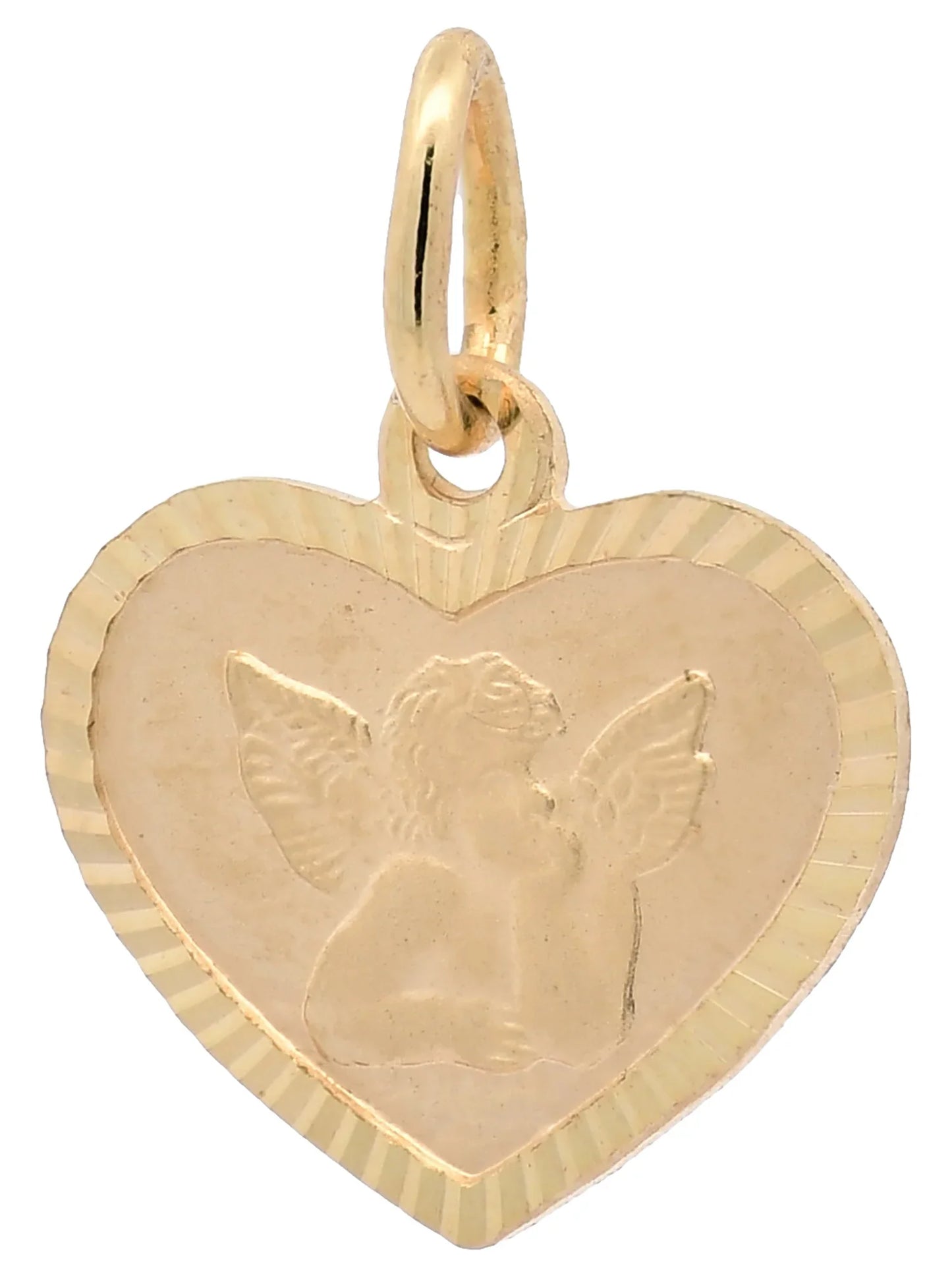 Gold Anhänger Medaille Amor  mit Goldkette massiv 333 - 8 Karat Gold