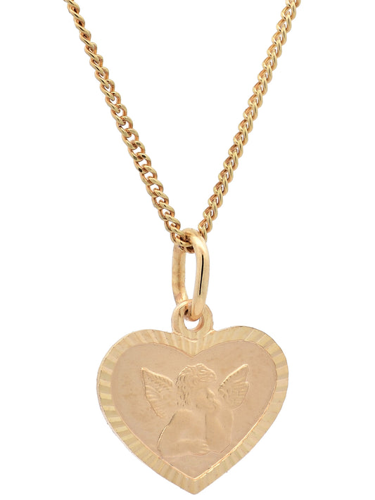 Anhänger Medaille Amor   333-8 Karat Gold mit vergoldeter Silberkette