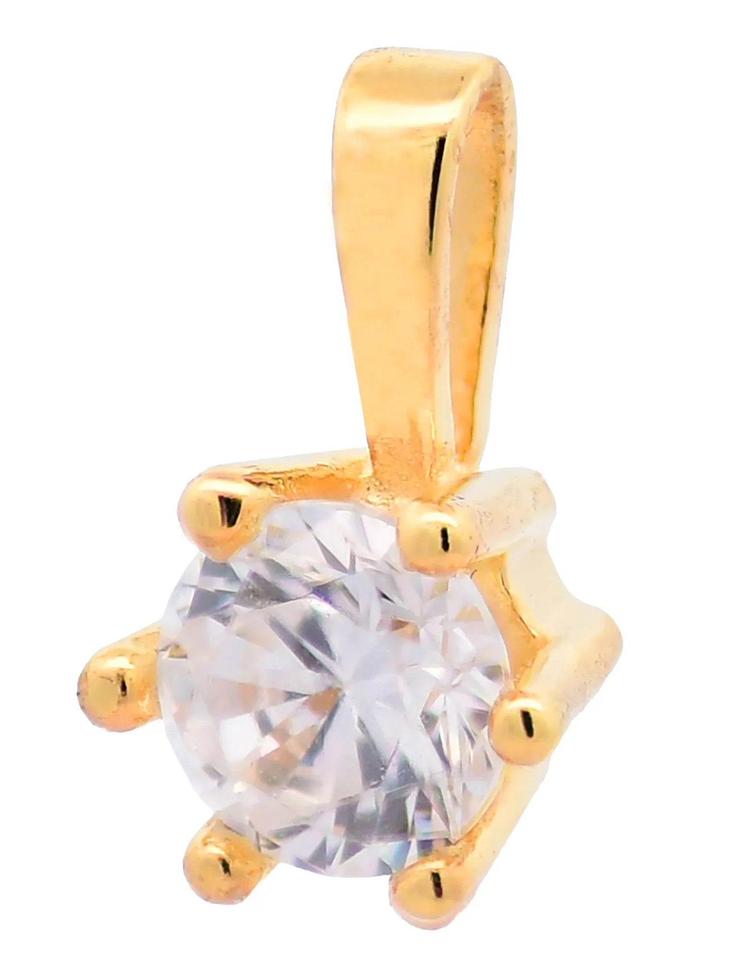 Gold Anhänger Krappenfassung Zirkonia mit Goldkette 333-8 Karat Gold