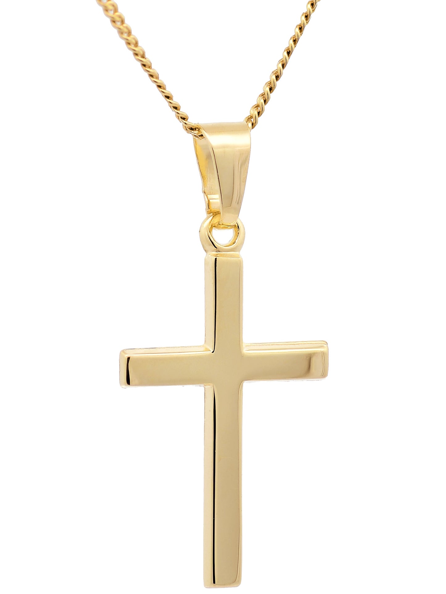 Gold Anhänger Kreuz  mit Goldkette massiv 333 - 8 Karat Gold
