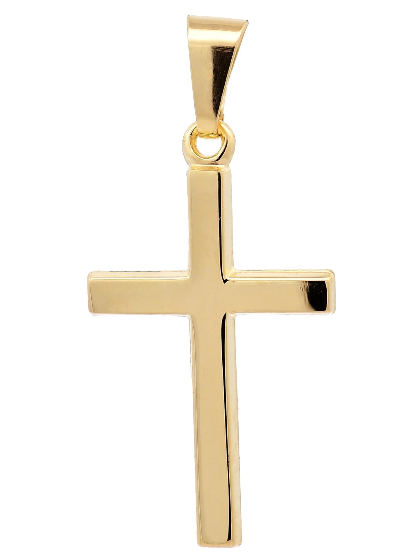 Kettenanhänger Gold Anhänger Kreuz massiv 585 - 14 Karat Gold