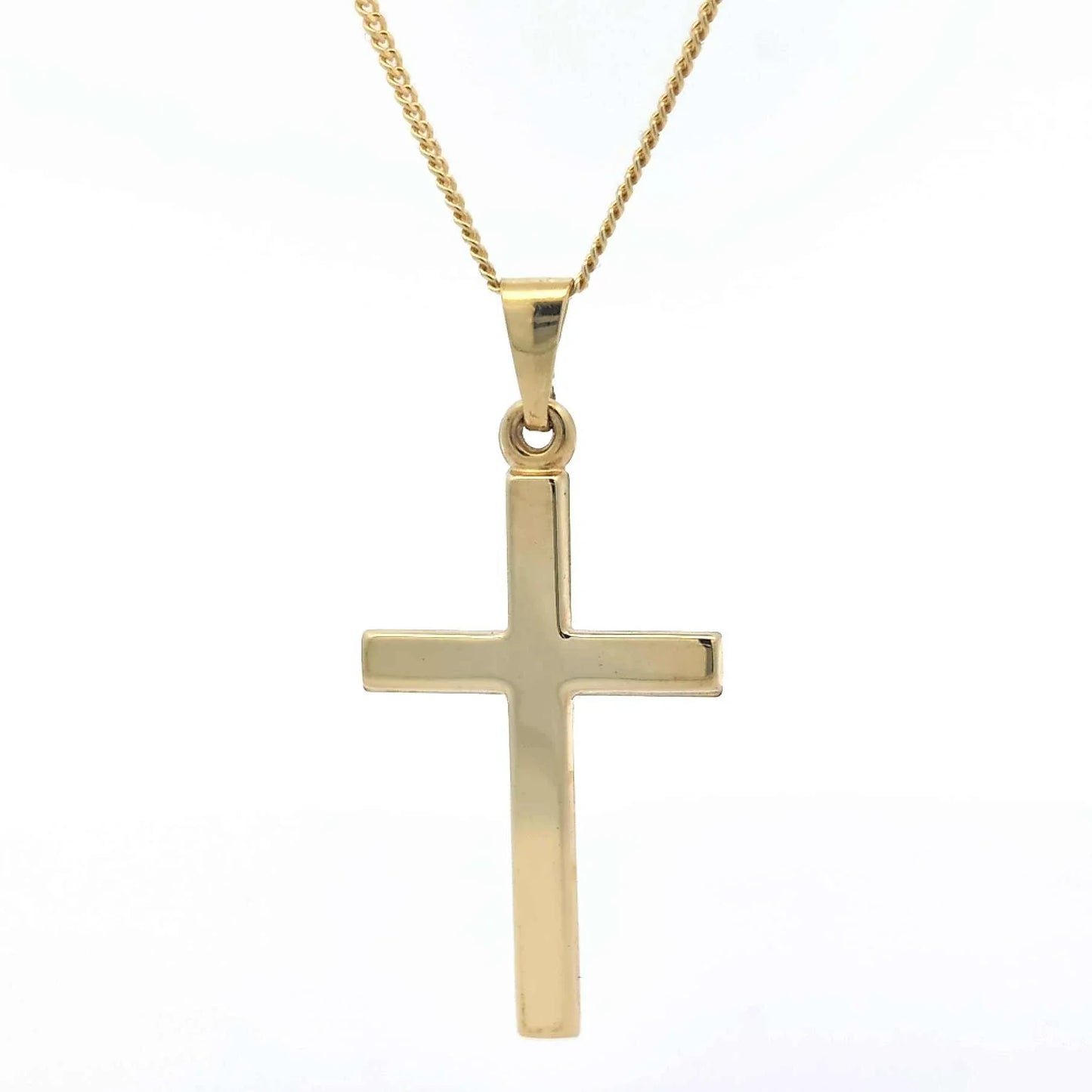 Gold Anhänger Kreuz  mit Goldkette massiv 333 - 8 Karat Gold