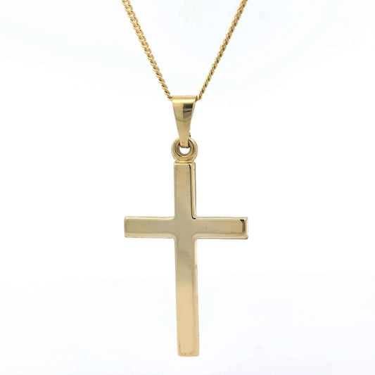 Gold Anhänger Kreuz  mit Goldkette massiv 333 - 8 Karat Gold