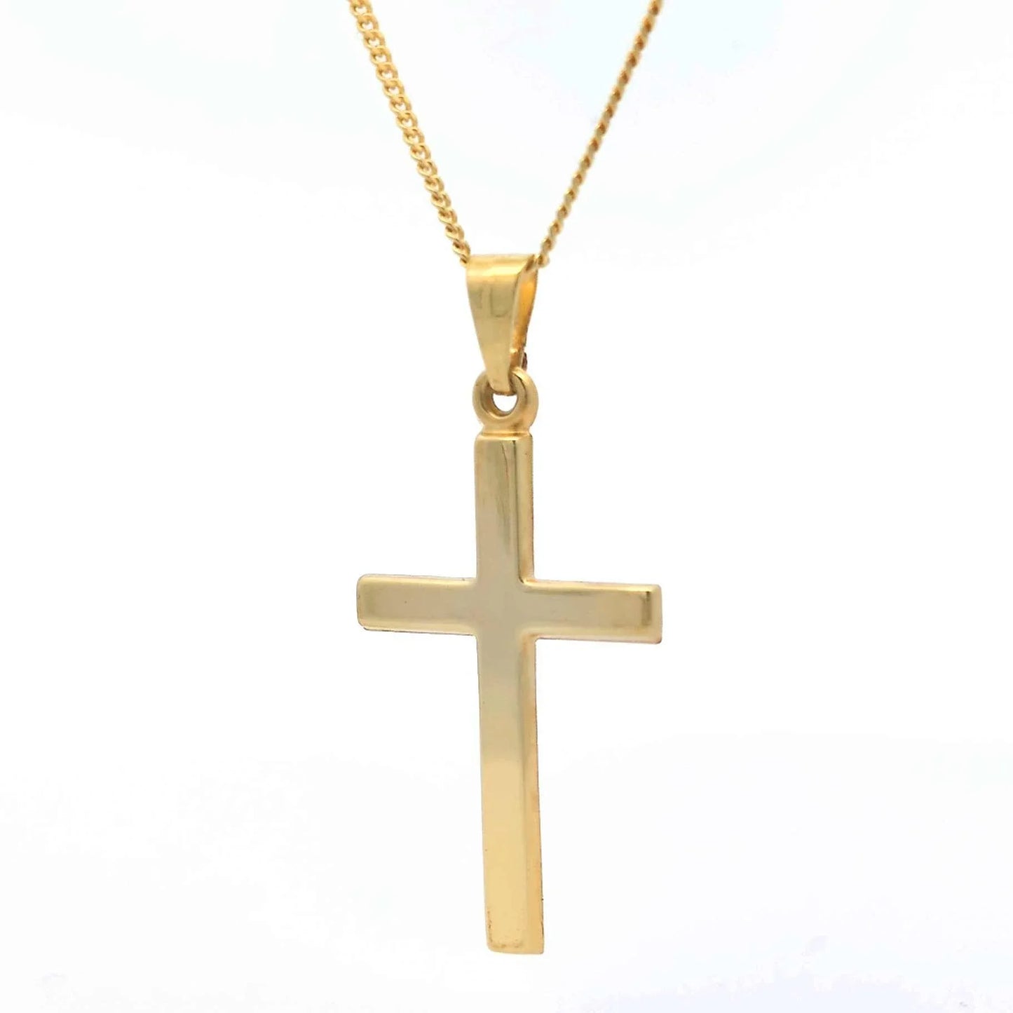 Gold Anhänger Kreuz  mit Goldkette massiv 333 - 8 Karat Gold