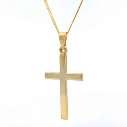 Gold Anhänger Kreuz  mit Goldkette massiv 333 - 8 Karat Gold