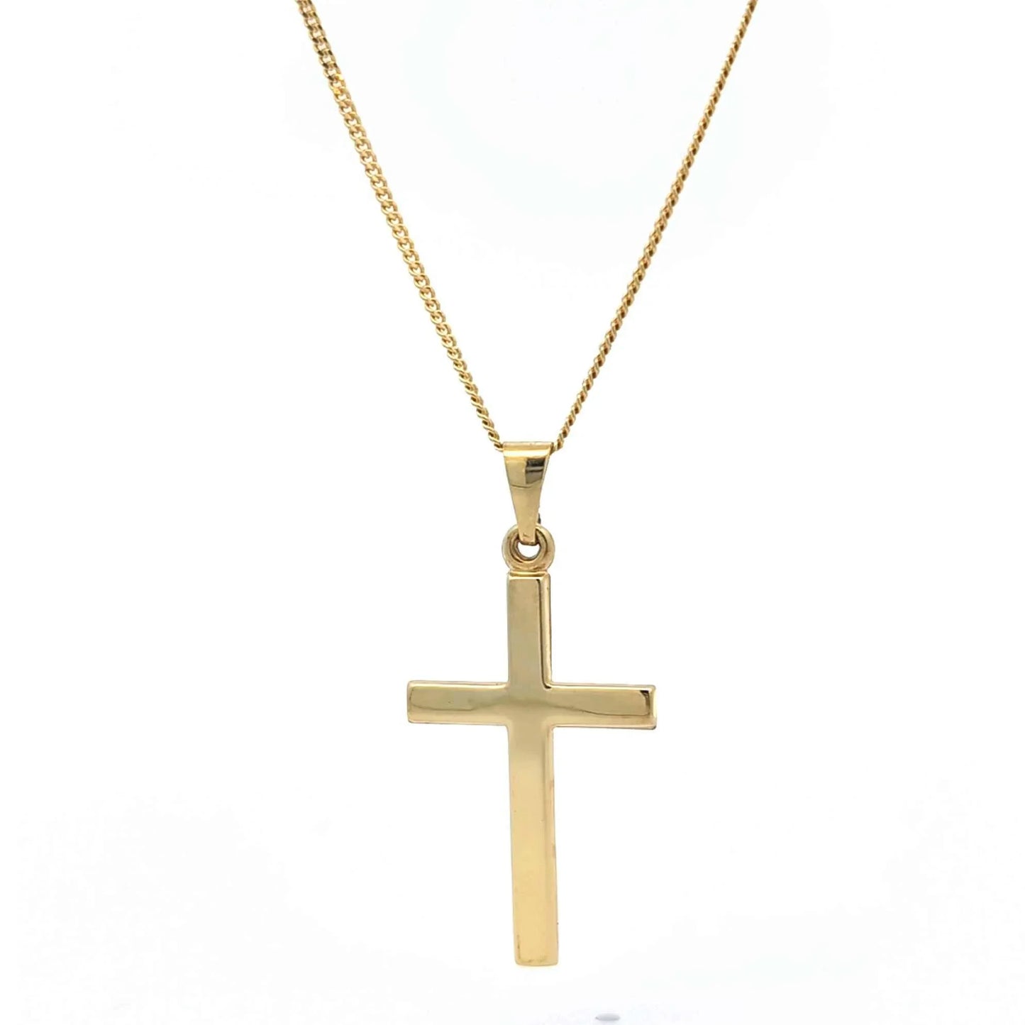 Gold Anhänger Kreuz  mit Goldkette massiv 333 - 8 Karat Gold