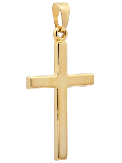 Kettenanhänger Gold Anhänger Kreuz massiv 585 - 14 Karat Gold