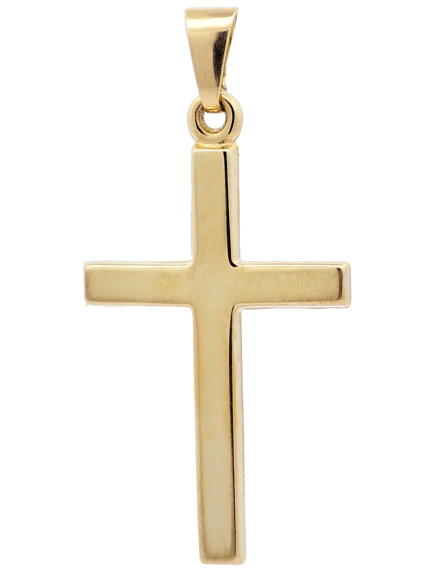 Kettenanhänger Gold Anhänger Kreuz massiv 585 - 14 Karat Gold