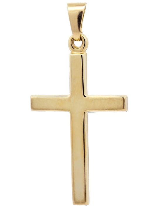 Kettenanhänger Gold Anhänger Kreuz massiv 585 - 14 Karat Gold