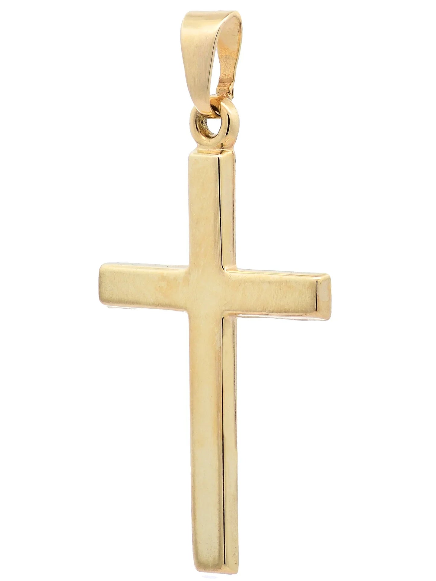 Kettenanhänger Gold Anhänger Kreuz massiv 585 - 14 Karat Gold