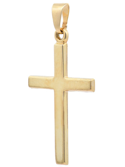 Kettenanhänger Gold Anhänger Kreuz massiv 585 - 14 Karat Gold