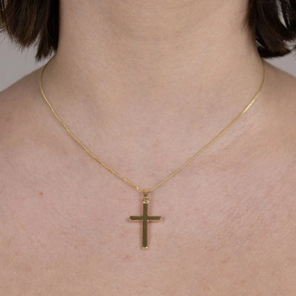 Kettenanhänger Gold Anhänger Kreuz massiv 585 - 14 Karat Gold