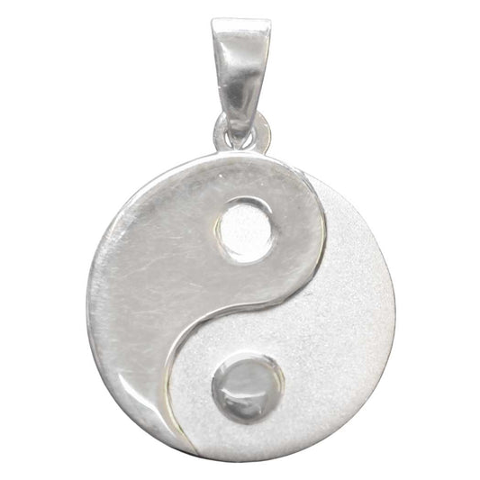Anhänger Yin Yang aus Silber Kettenanhänger aus massiv 925 Sterlingsilber