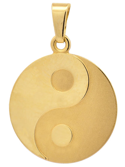 Kettenanhänger Gold Anhänger Ying Yang  massiv 333 - 8 Karat Gold