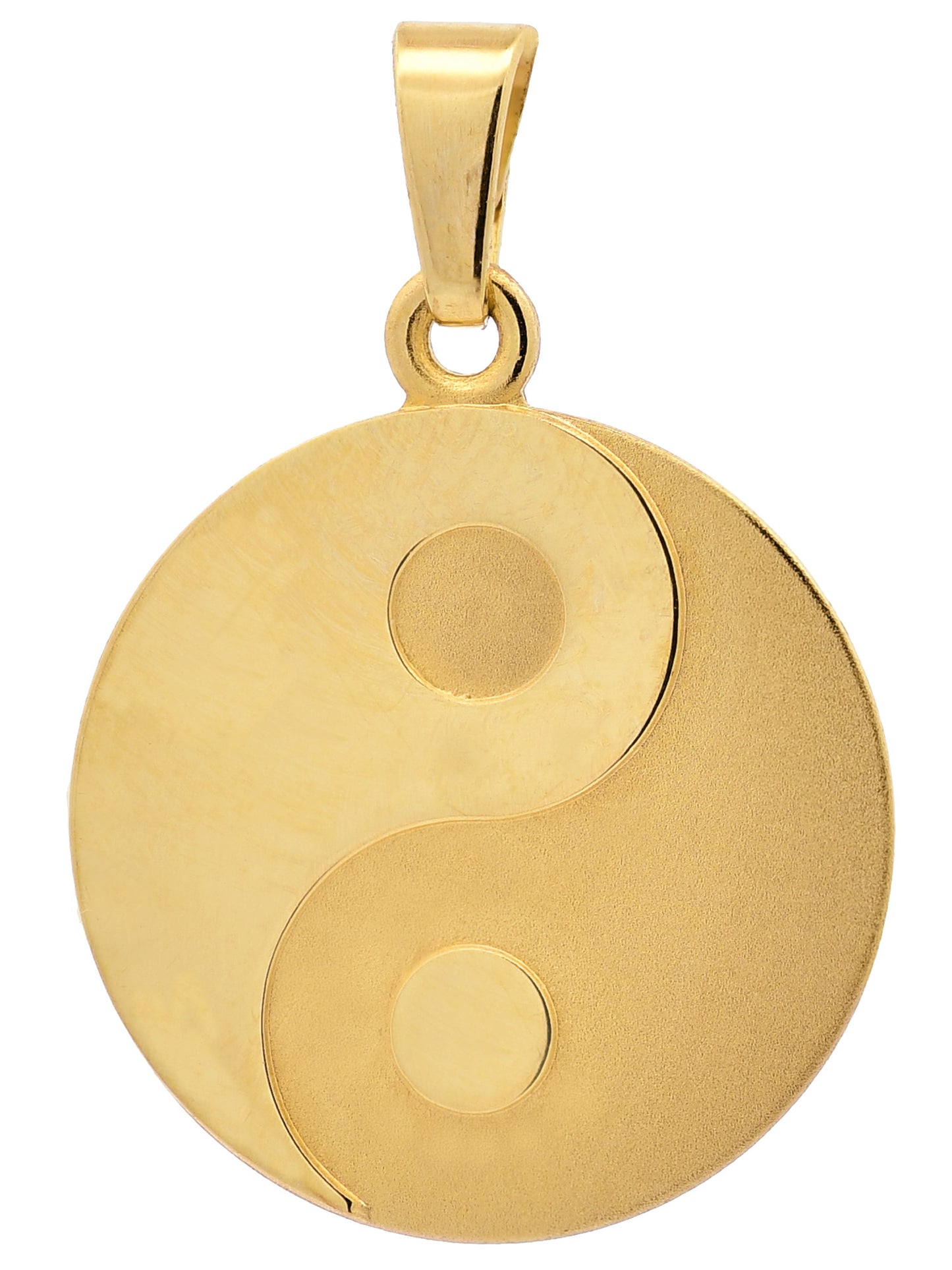Gold Anhänger Ying Yang  mit Goldkette massiv 333 - 8 Karat Gold