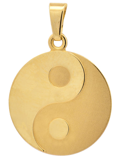 Gold Anhänger Ying Yang  mit Goldkette massiv 333 - 8 Karat Gold
