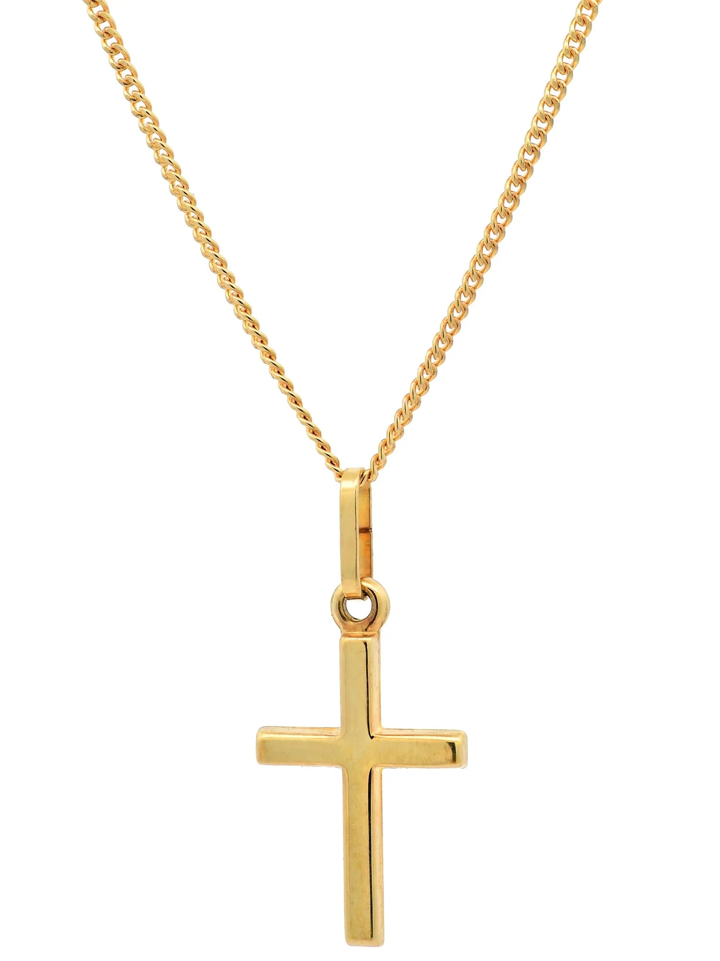 Gold Anhänger Kreuz  mit Goldkette massiv 333 - 8 Karat Gold
