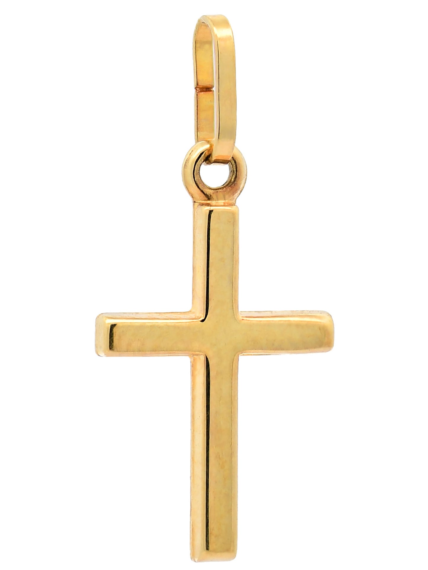 Kettenanhänger Gold Anhänger Kreuz massiv 585 - 14 Karat Gold
