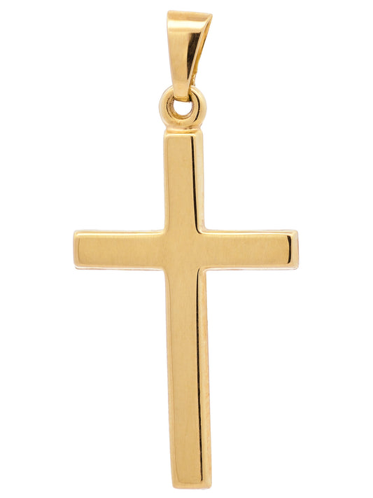Kettenanhänger Gold Anhänger Kreuz massiv 585 - 14 Karat Gold
