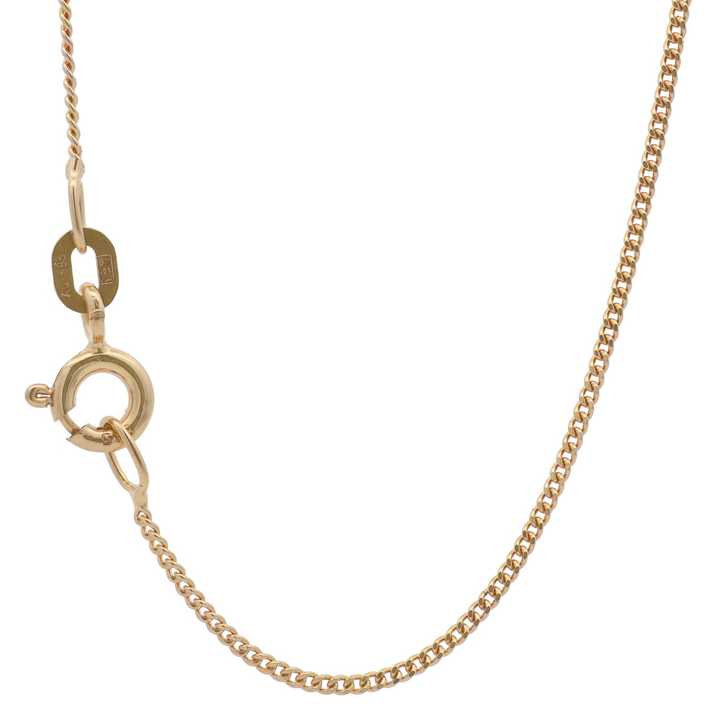 Gold Anhänger Kreuz mit Goldkette massiv 585 - 14 Karat Gold