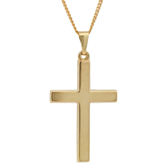 Gold Anhänger Kreuz  mit Goldkette massiv 333 - 8 Karat Gold