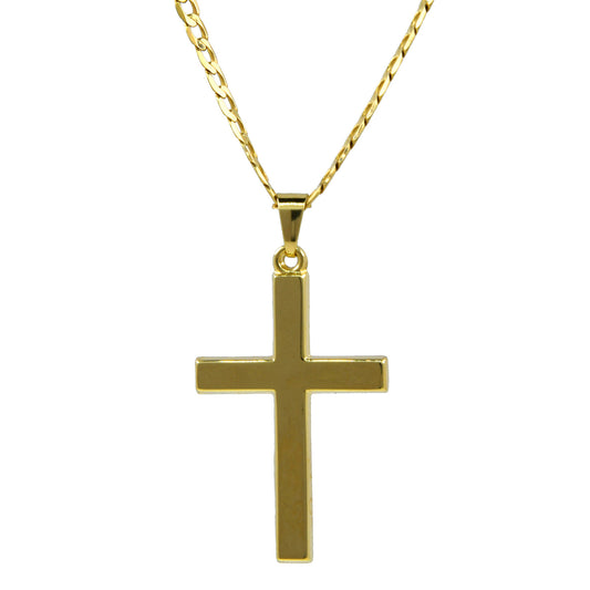Anhänger Kreuz mit massiver Goldkette 2,6 mm