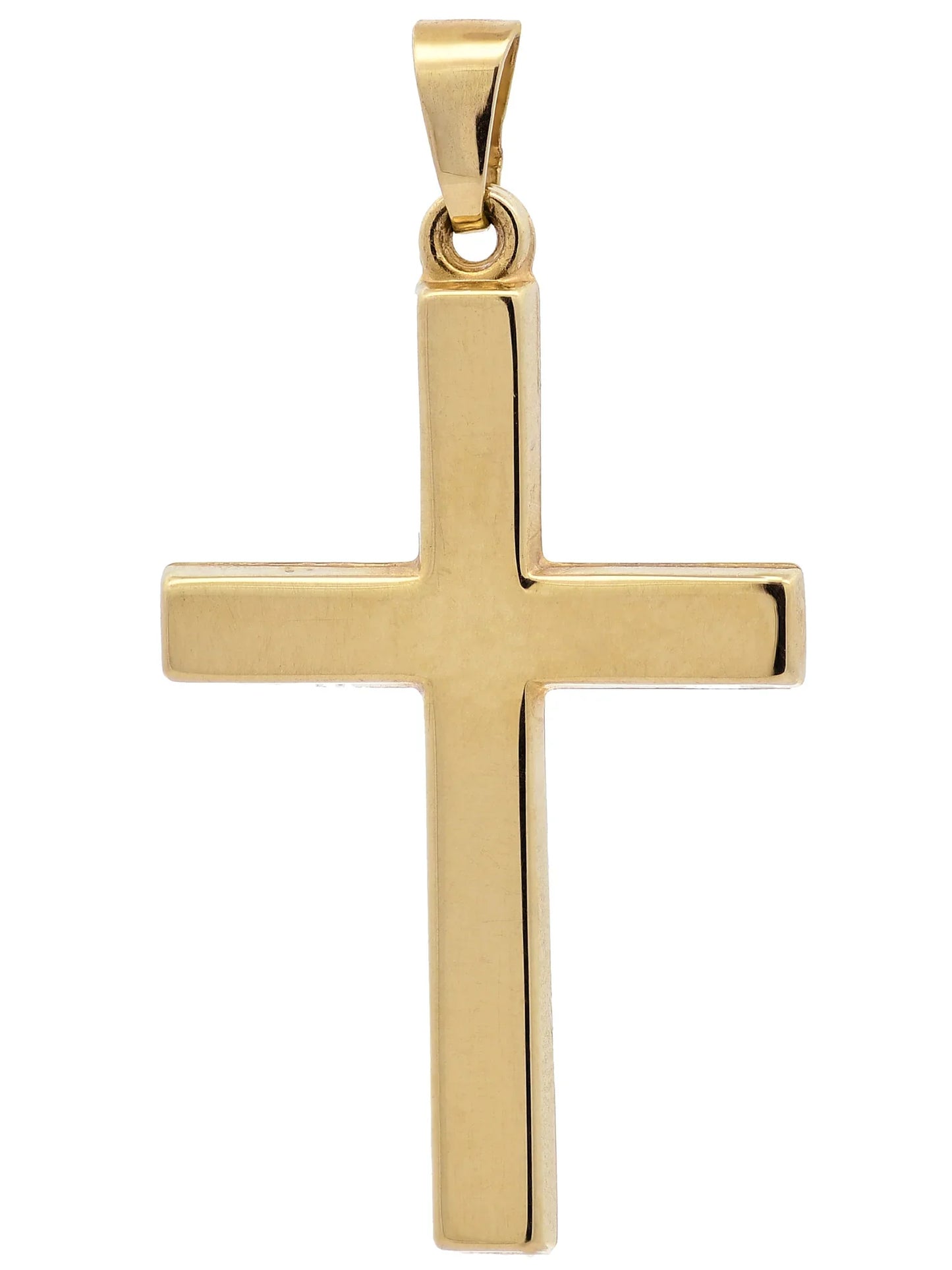Kettenanhänger Gold Anhänger Kreuz massiv 585 - 14 Karat Gold