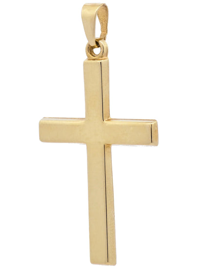 Kettenanhänger Gold Anhänger Kreuz massiv 585 - 14 Karat Gold