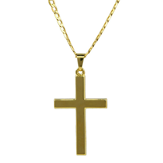 Anhänger Kreuz 585 14 Karat Gold mit massiver Goldkette 2,6 mm