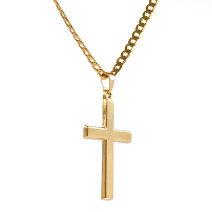 Anhänger Kreuz 585 14 Karat Gold mit massiver Goldkette 2,6 mm