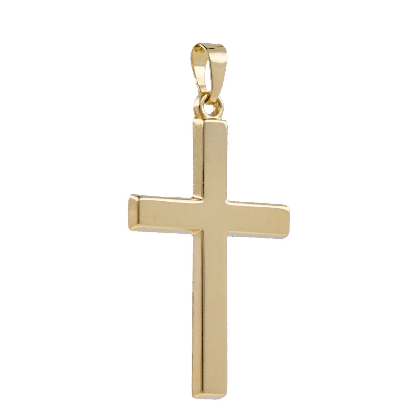 Anhänger Kreuz 585 14 Karat Gold mit massiver Goldkette 2,6 mm