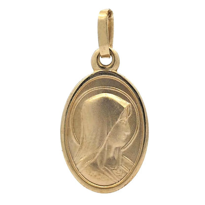 Anhänger Madonna Medaille mit Kette 1,1 mm 333-8 Karat Gold