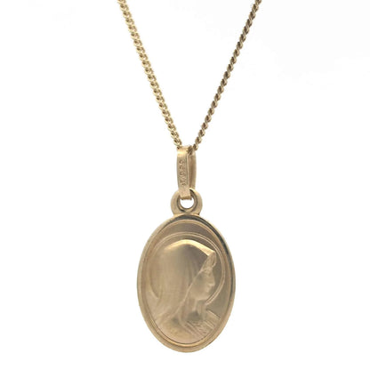Anhänger Madonna Medaille mit Kette 1,1 mm 333-8 Karat Gold