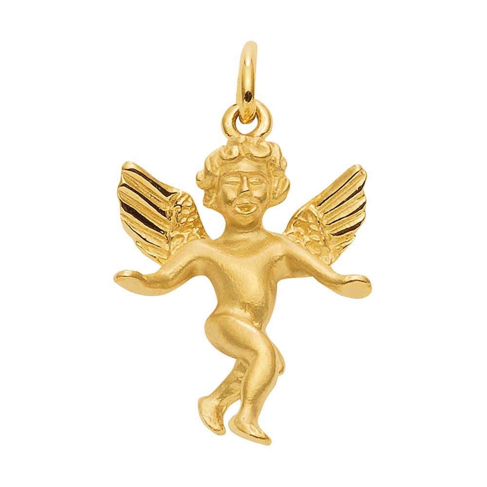 Gold Anhänger Engel  mit Goldkette massiv 333 - 8 Karat Gold