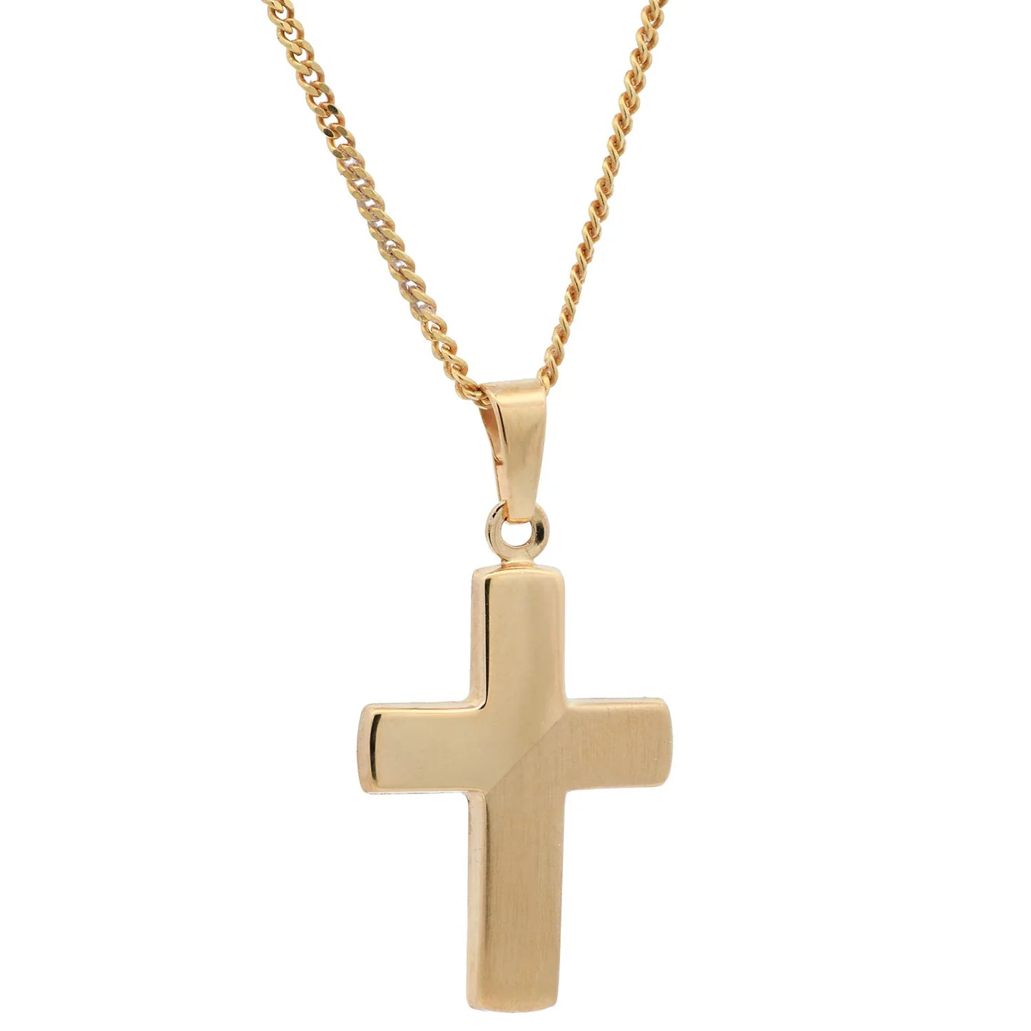 Gold Anhänger Kreuz  mit Goldkette massiv 333 - 8 Karat Gold