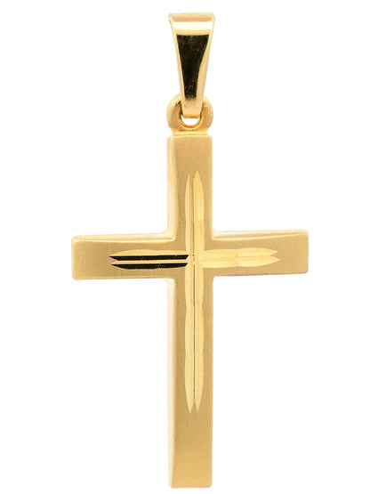Gold Anhänger Kreuz  mit Goldkette massiv 333 - 8 Karat Gold