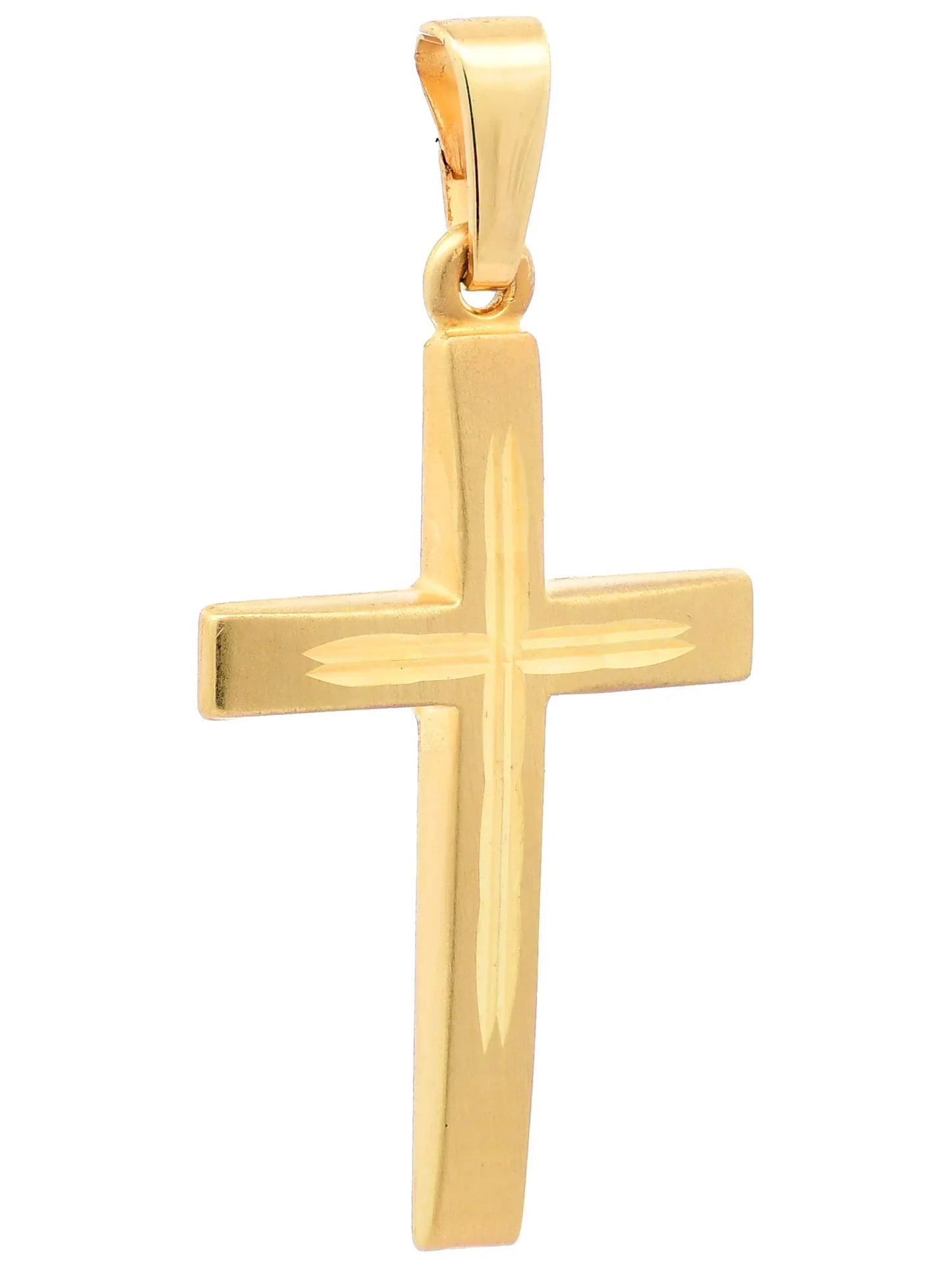Gold Anhänger Kreuz  mit Goldkette massiv 333 - 8 Karat Gold