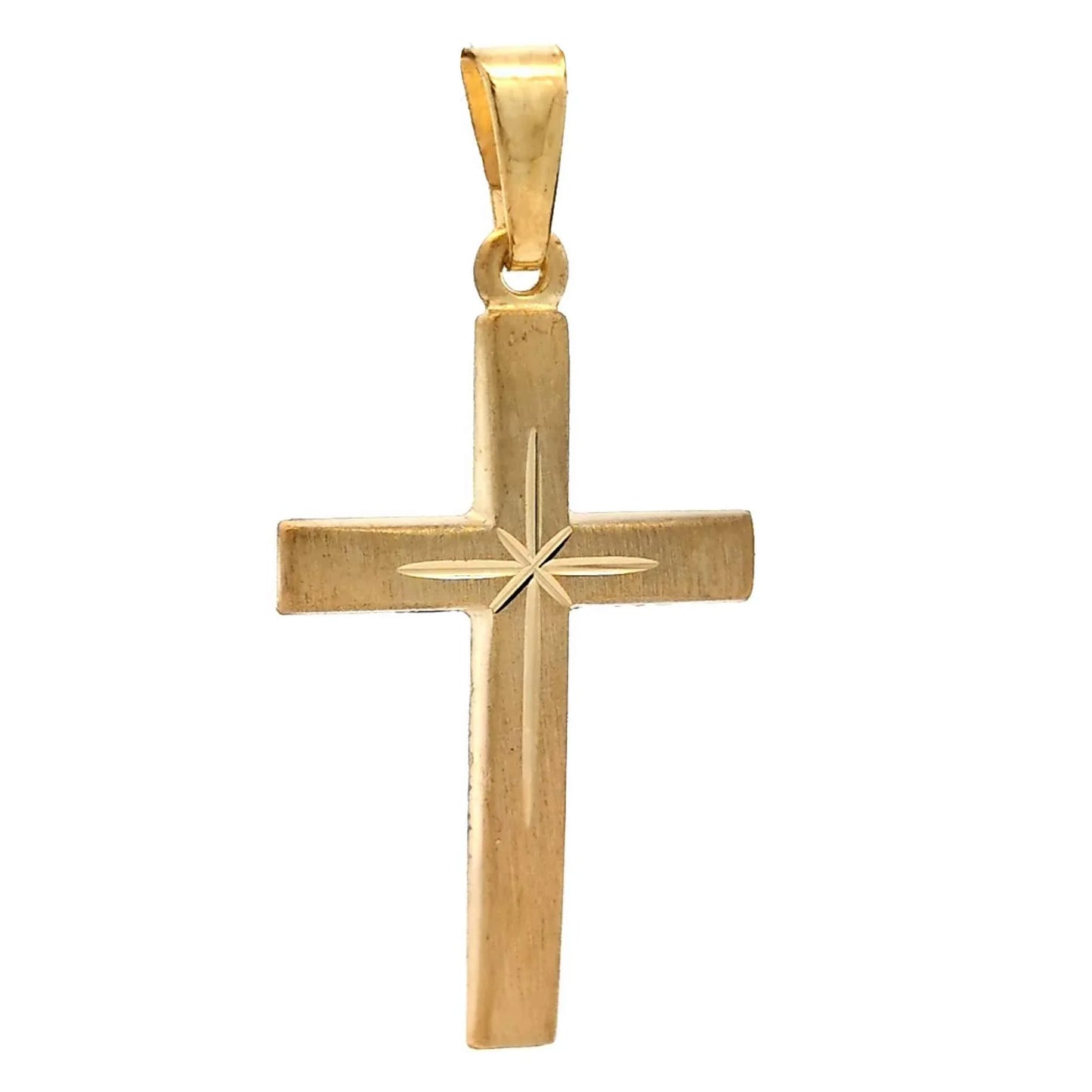 Gold Anhänger Kreuz  mit Goldkette massiv 333 - 8 Karat Gold