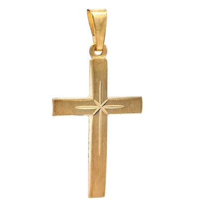 Gold Anhänger Kreuz  mit Goldkette massiv 333 - 8 Karat Gold