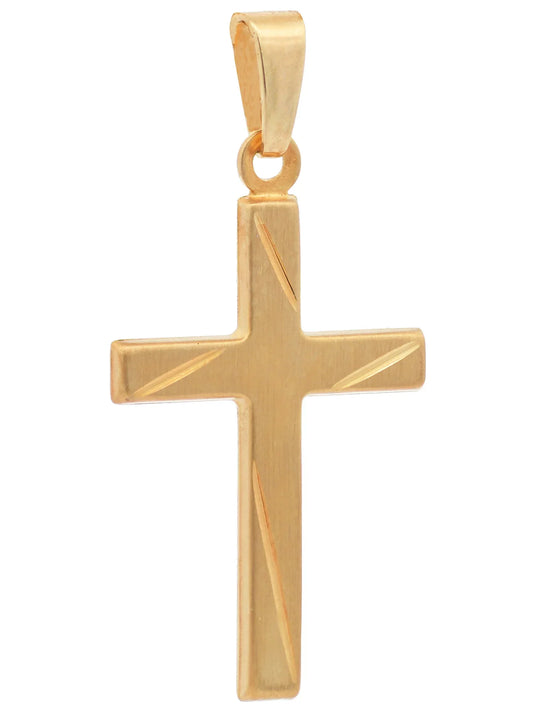 Kettenanhänger Gold Anhänger Kreuz  massiv 333 - 8 Karat Gold