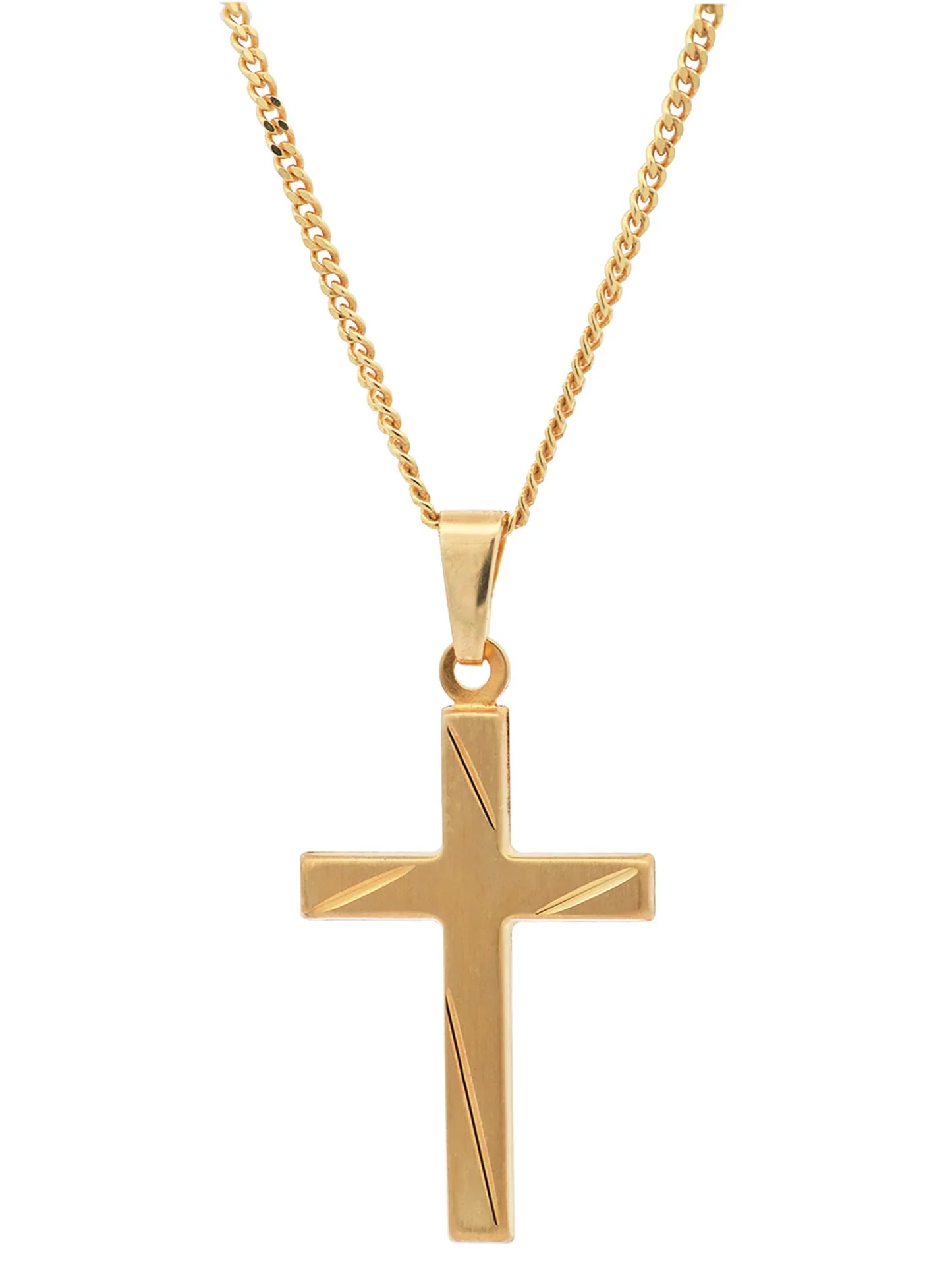 Kettenanhänger Gold Anhänger Kreuz  massiv 333 - 8 Karat Gold
