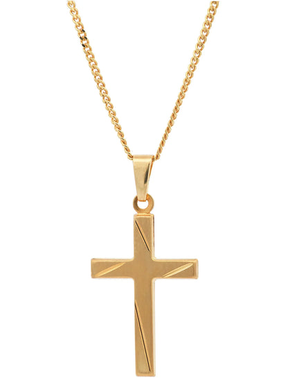 Kettenanhänger Gold Anhänger Kreuz  massiv 333 - 8 Karat Gold