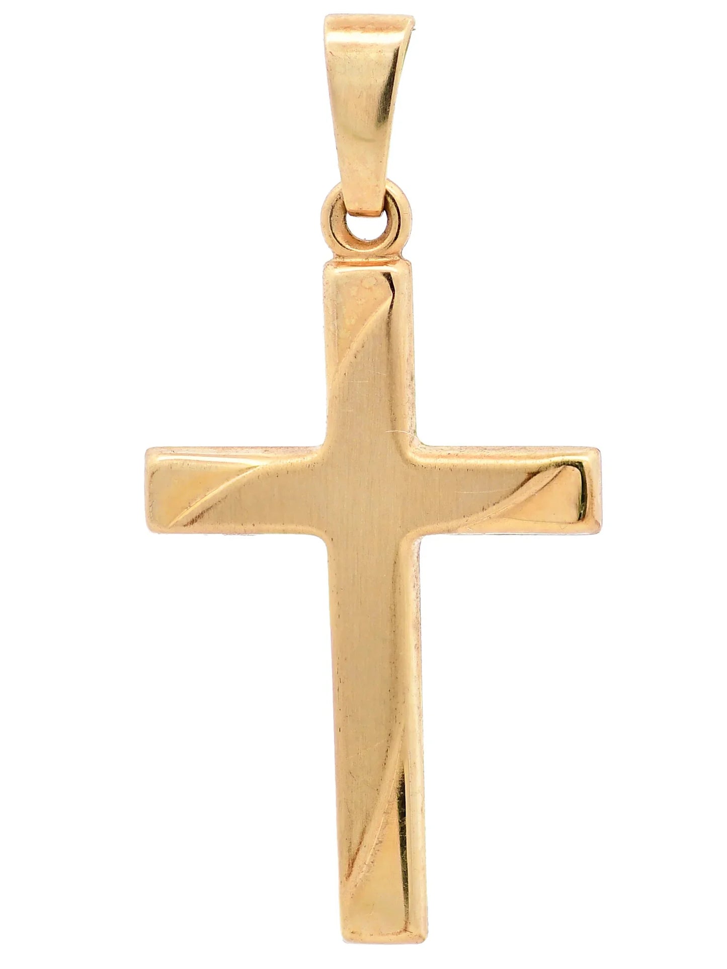 Gold Anhänger Kreuz  mit Goldkette massiv 333 - 8 Karat Gold