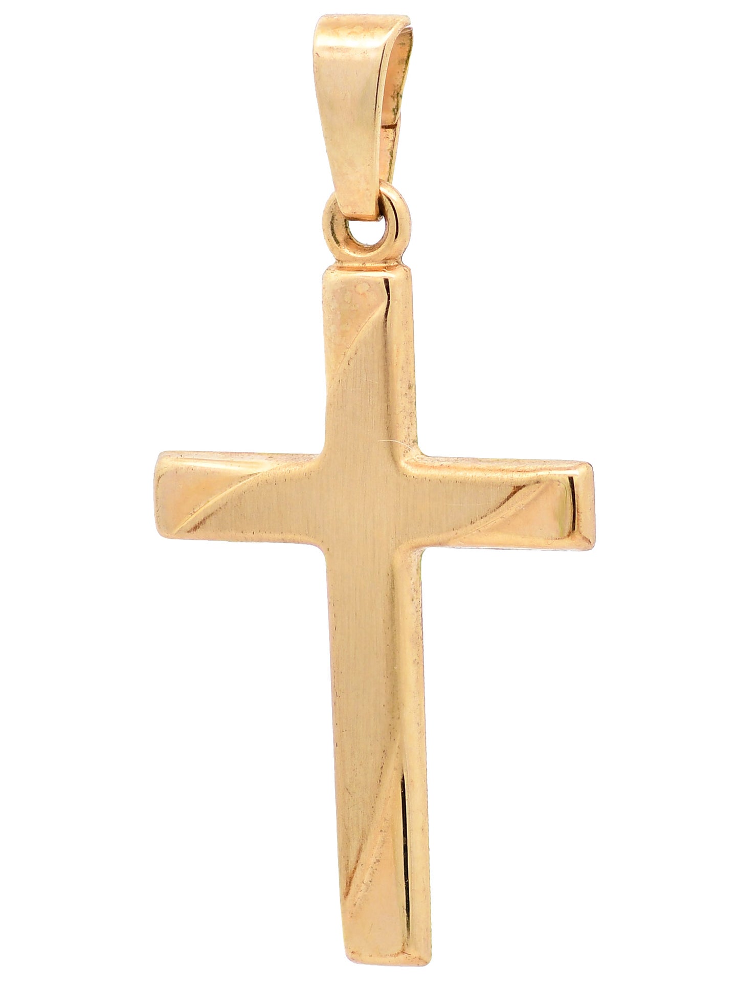 Anhänger Kreuz   333-8 Karat Gold mit vergoldeter Silberkette
