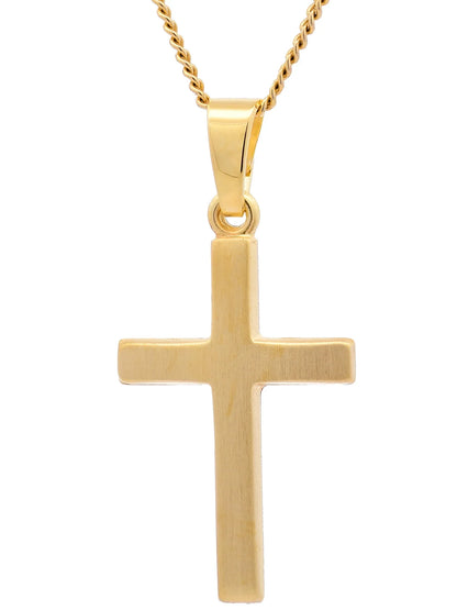 Kettenanhänger Gold Anhänger Kreuz massiv 585 - 14 Karat Gold