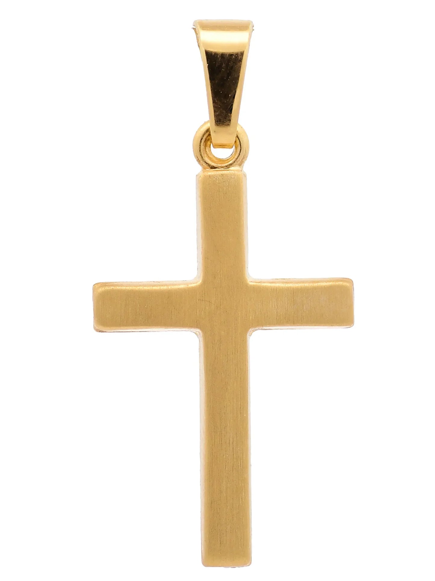 Kettenanhänger Gold Anhänger Kreuz massiv 585 - 14 Karat Gold