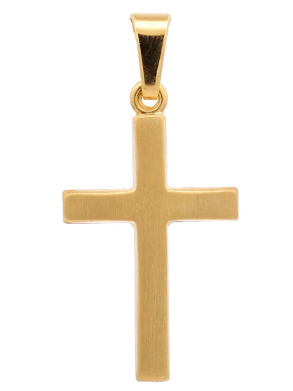 Kettenanhänger Gold Anhänger Kreuz massiv 585 - 14 Karat Gold