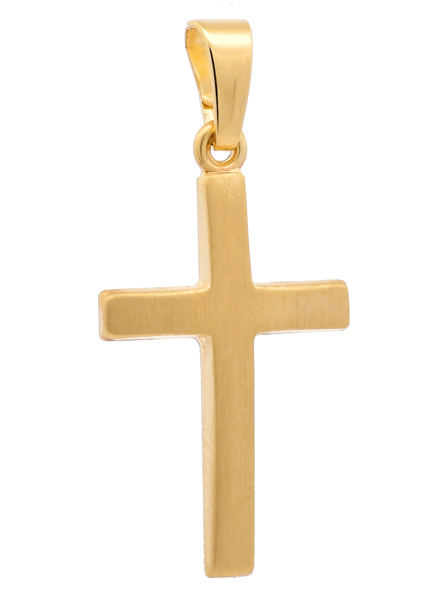 Anhänger Kreuz  585-14 Karat Gold mit vergoldeter Silberkette