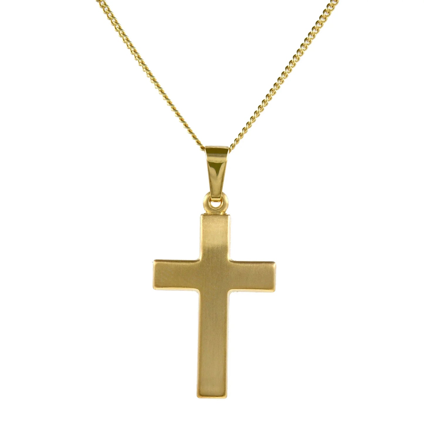 Gold Anhänger Kreuz  mit Goldkette massiv 333 - 8 Karat Gold