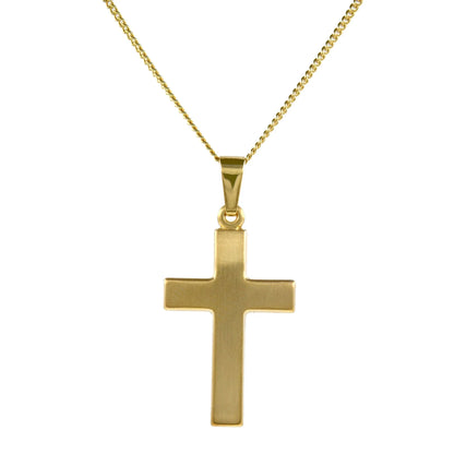 Gold Anhänger Kreuz  mit Goldkette massiv 333 - 8 Karat Gold